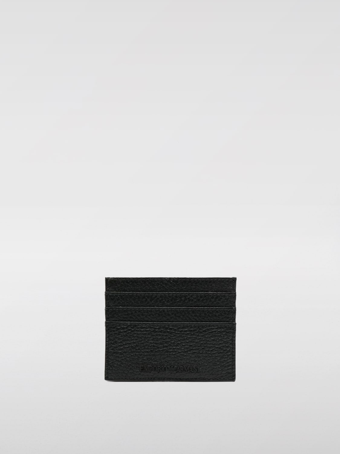 Giglio Portacarte di credito Emporio Armani in pelle a grana