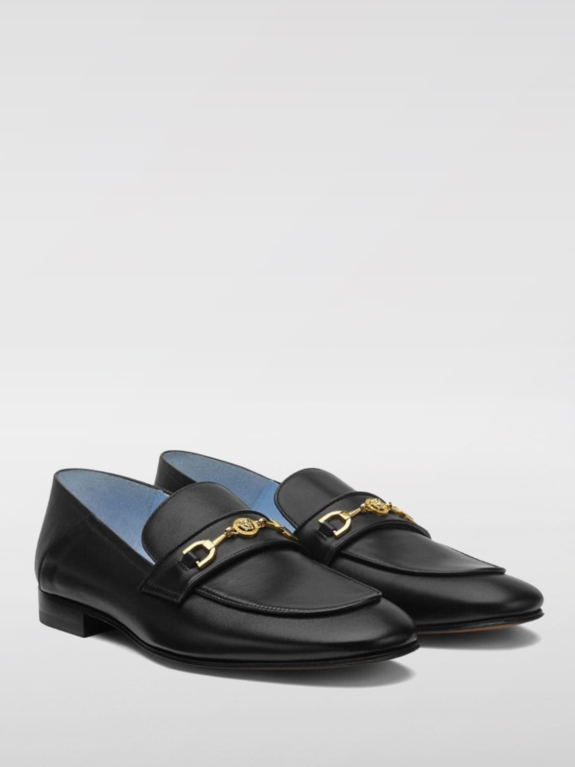 VERSACE MOCASSINI: Mocassino Versace in pelle, Nero - Img 2