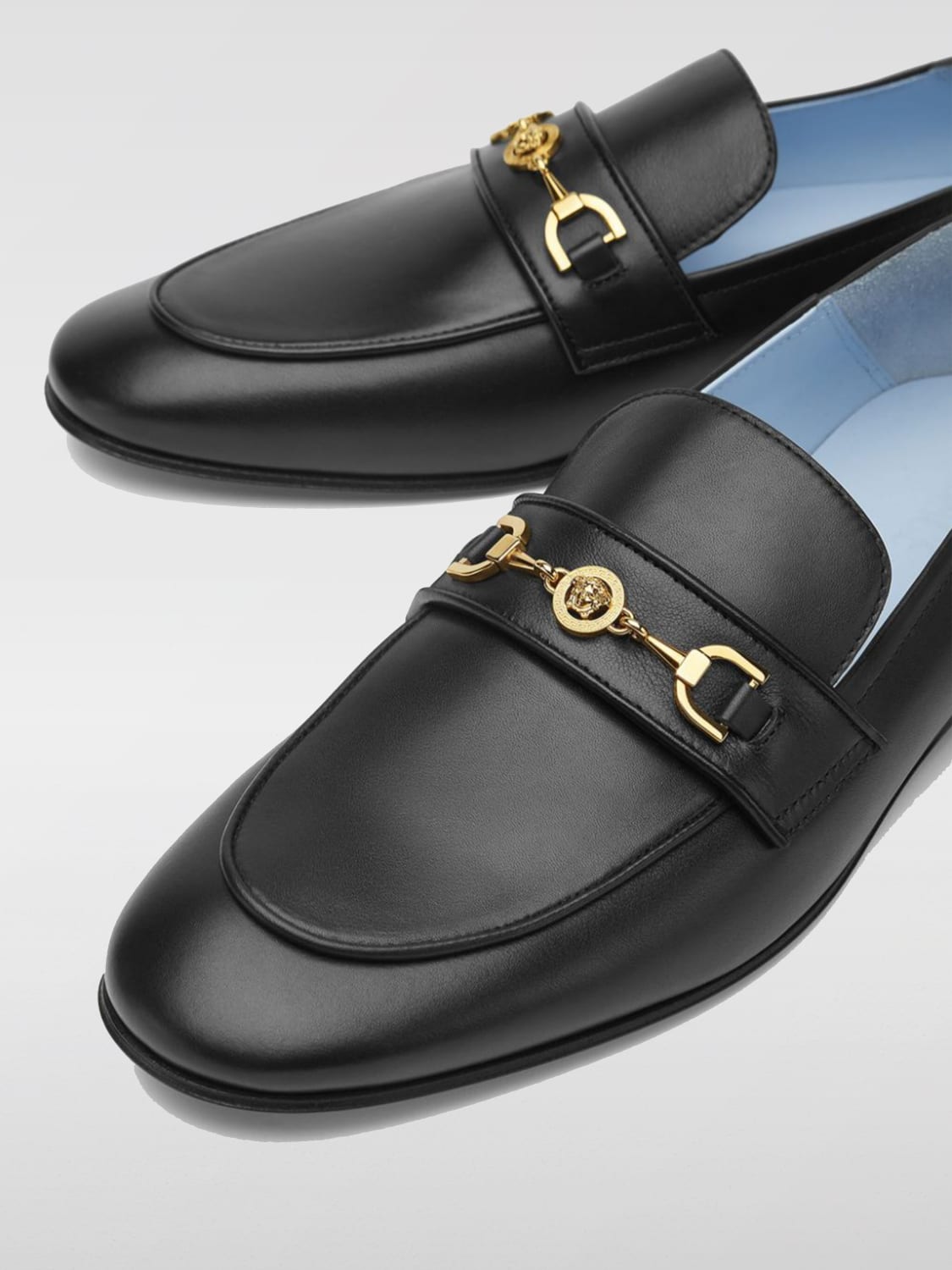 VERSACE Shoes men Black Versace loafers 10160221A00138 online at GIGLIO.COM