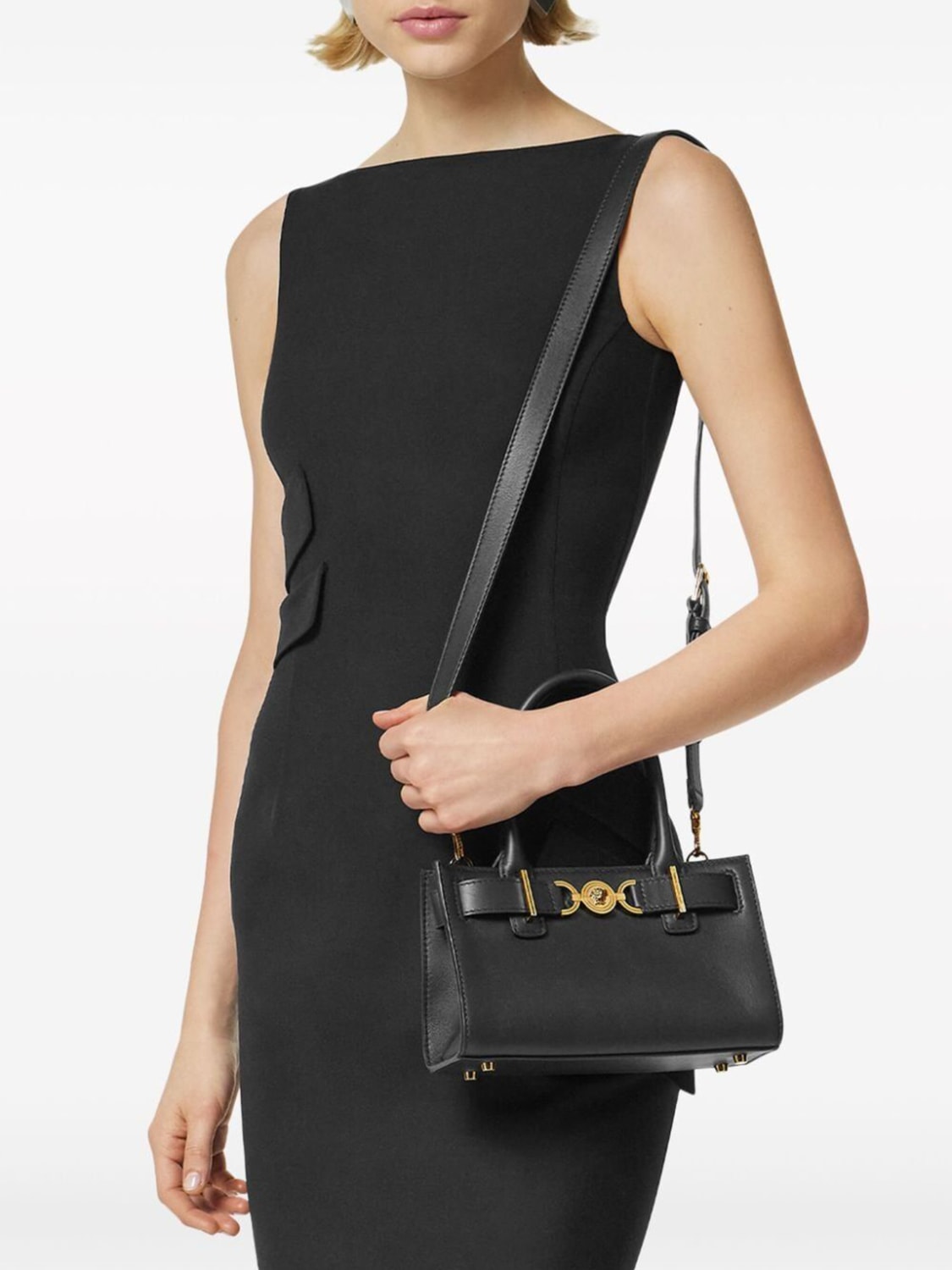 VERSACE MINI BAG: Shoulder bag woman Versace, Black - Img 2