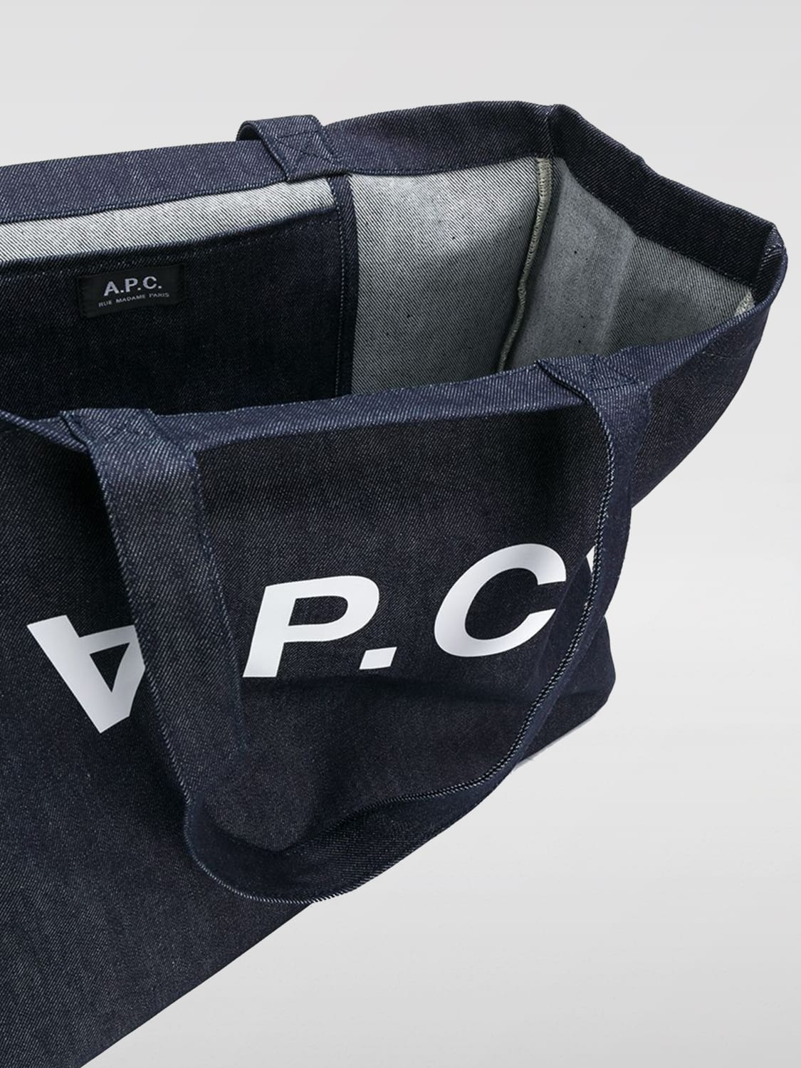 A.P.C. SCHULTERTASCHE: Schultertasche damen A.P.C., Denim - Img 5