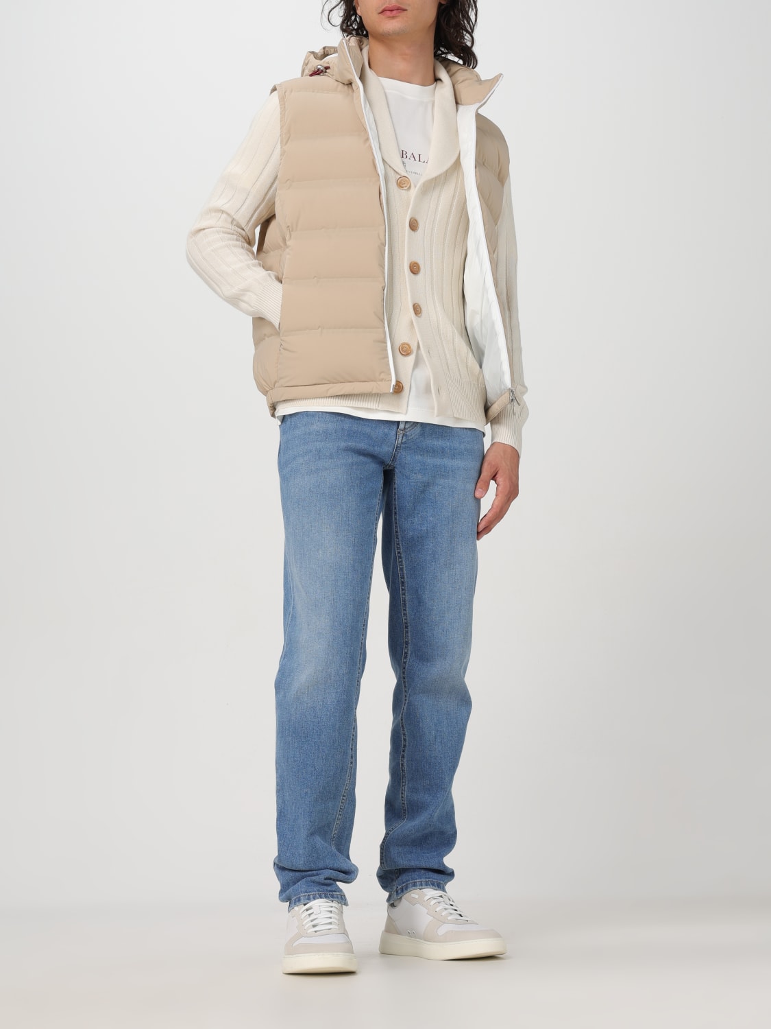 BRUNELLO CUCINELLI CARDIGAN: Brunello Cucinelli ribbed cardigan, Beige - Img 2