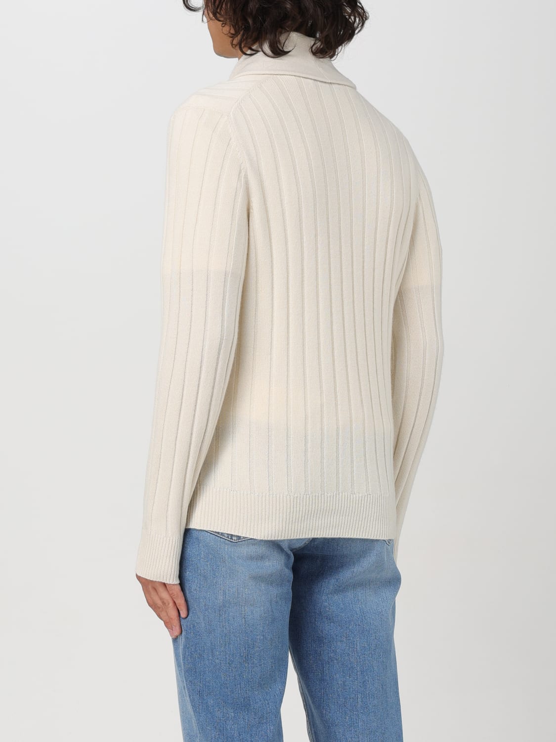 BRUNELLO CUCINELLI CARDIGAN: Brunello Cucinelli ribbed cardigan, Beige - Img 3