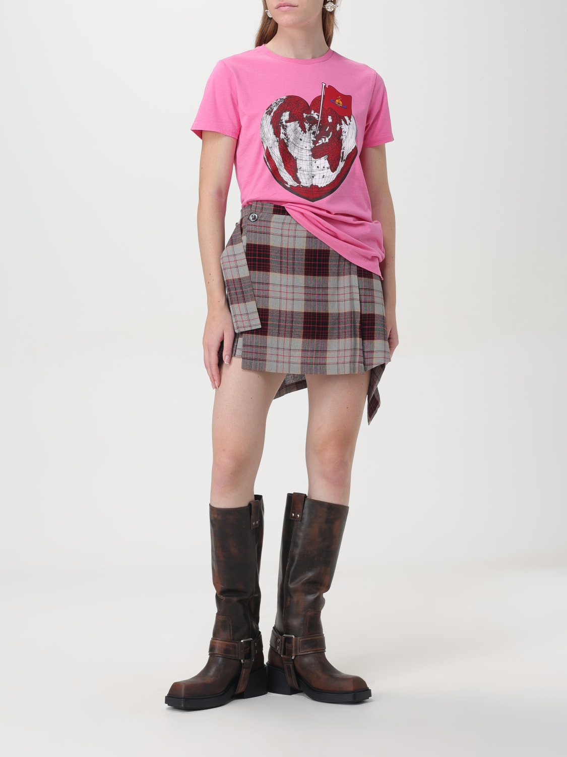 VIVIENNE WESTWOOD T-SHIRT: T-shirt woman Vivienne Westwood, Pink - Img 2