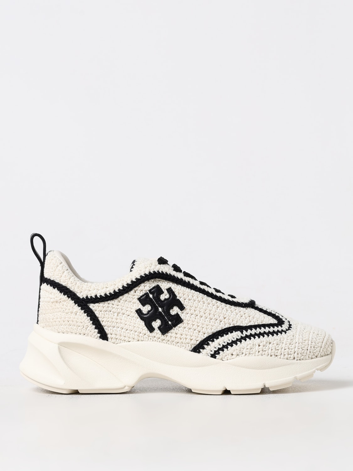 Giglio Sneakers Good Luck Tory Burch in maglia all'uncinetto