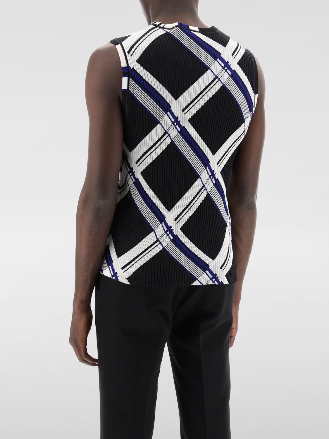 BURBERRY TANK TOP: Burberry stretch fabric top, Black - Img 2