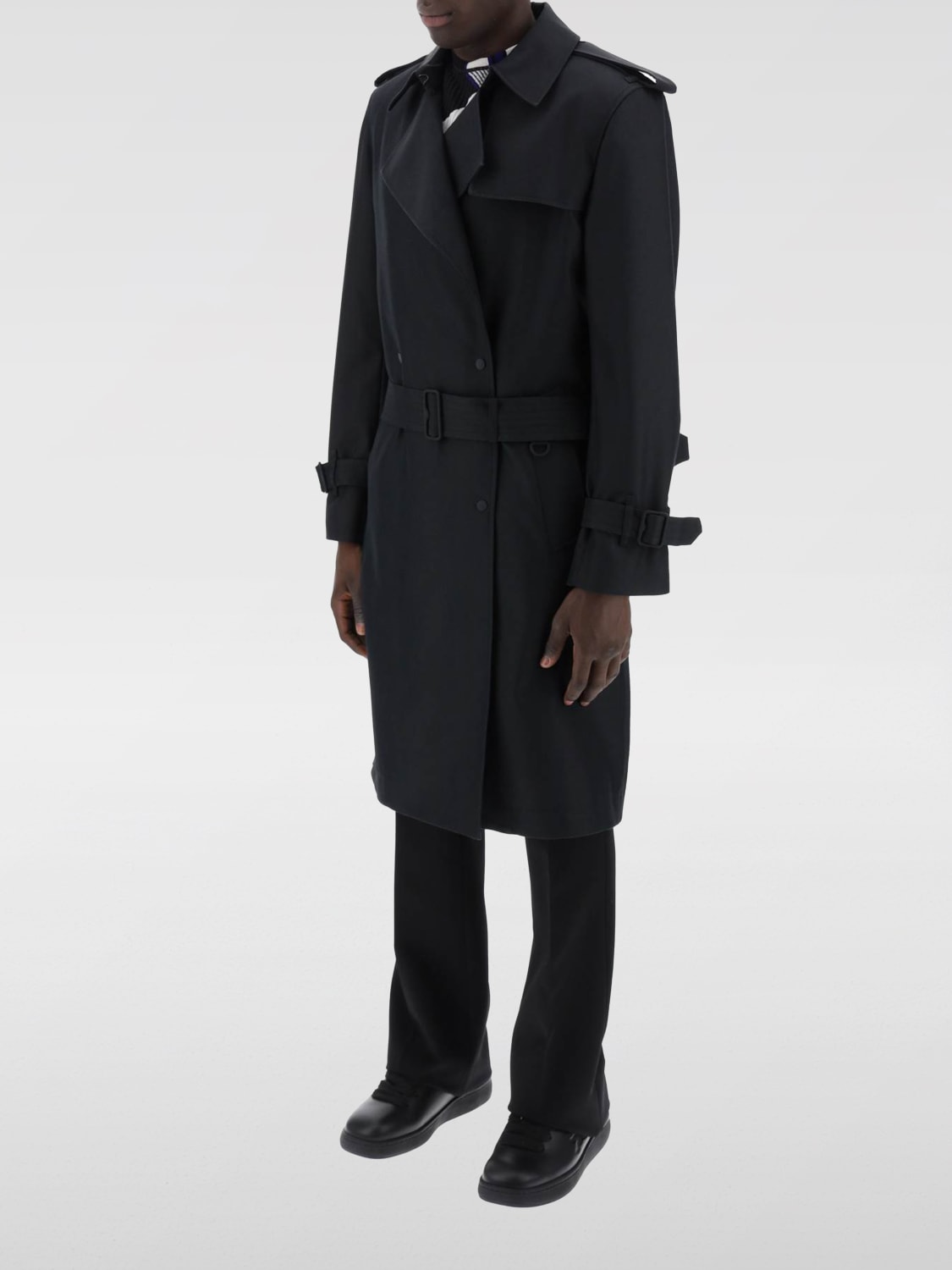 BURBERRY TRENCH COAT: Coat men Burberry, Black - Img 1