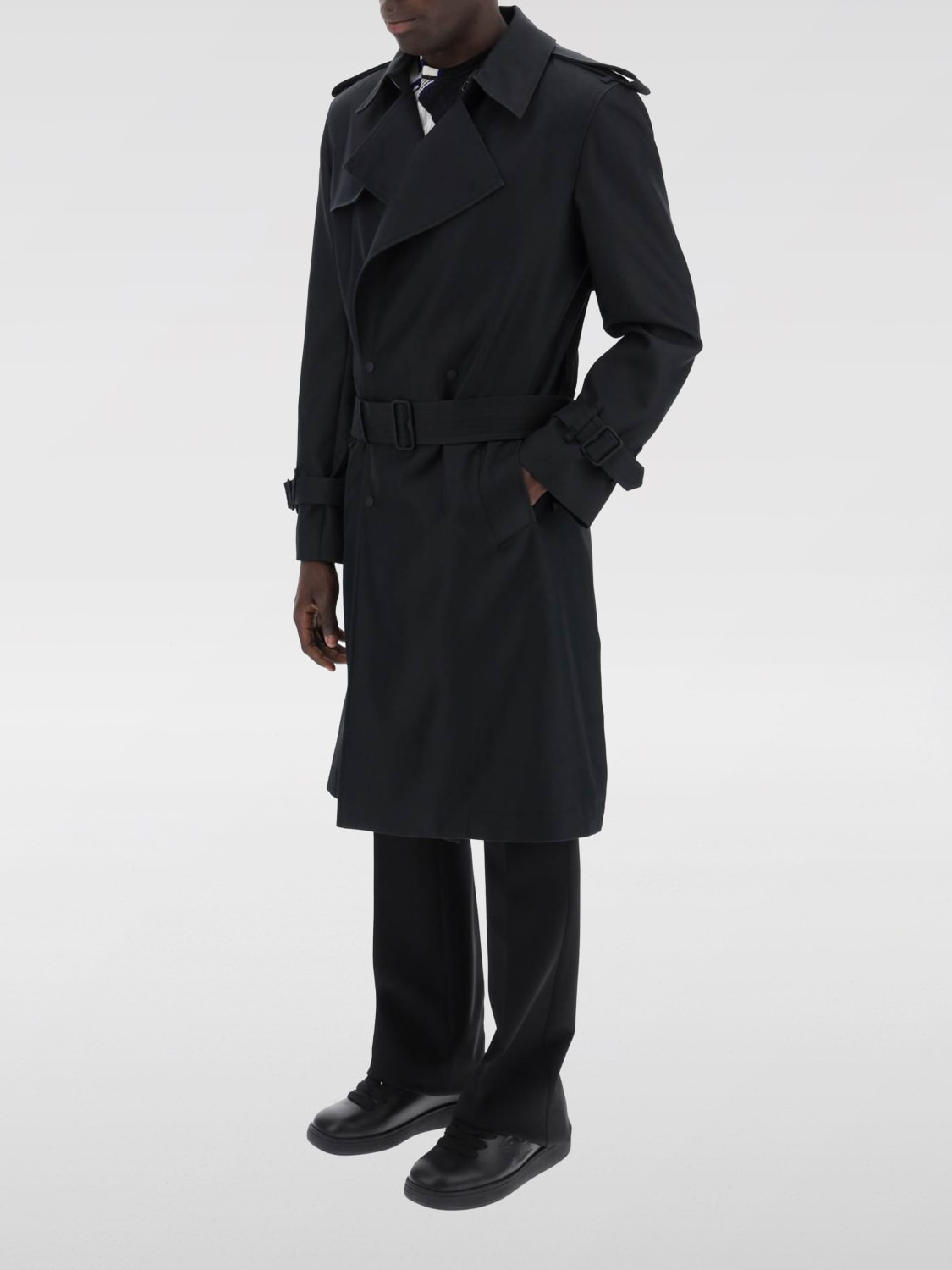 BURBERRY TRENCH COAT: Coat men Burberry, Black - Img 3