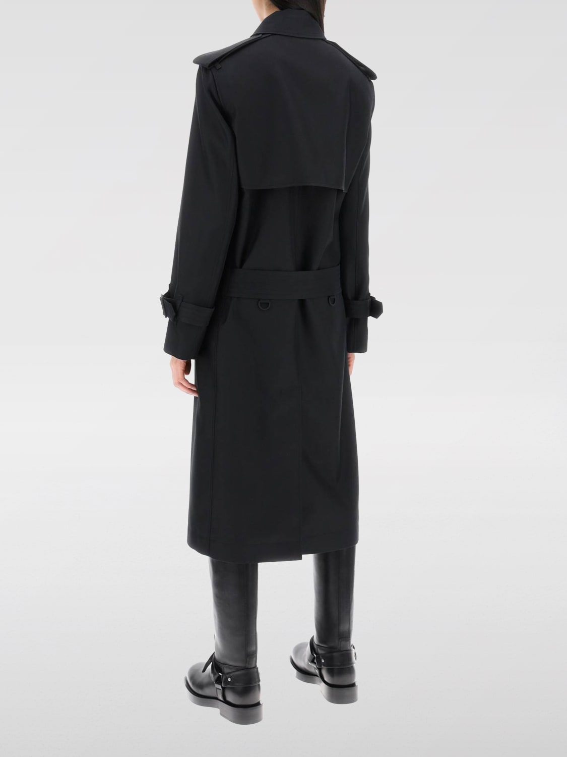 BURBERRY TRENCH COAT: Coat woman Burberry, Black - Img 2