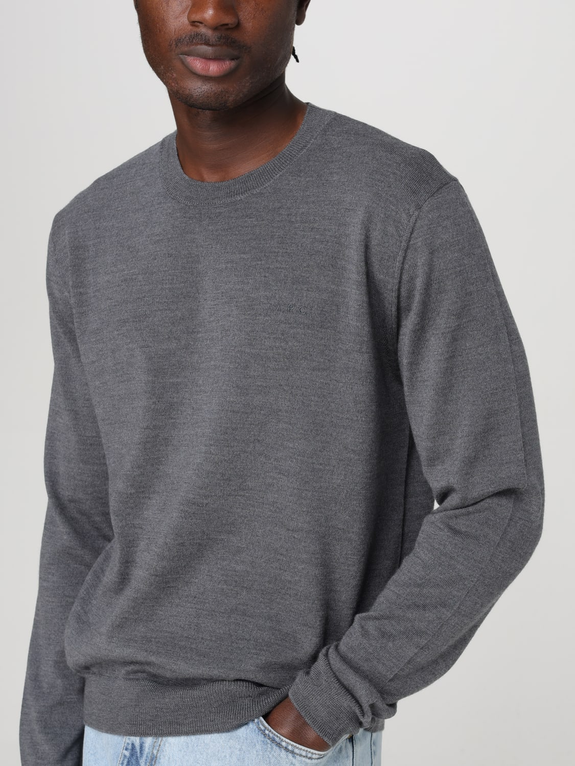 A.P.C. MAGLIA: Maglia basic A.P.C., Grigio - Img 3