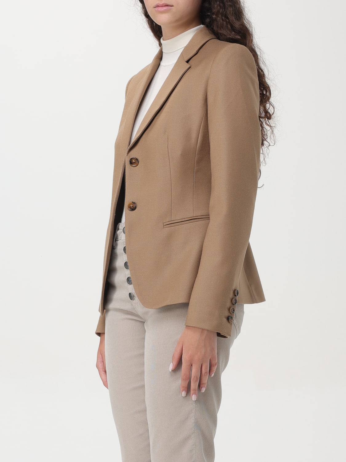 DONDUP BLAZER: Jacket woman Dondup, Camel - Img 3