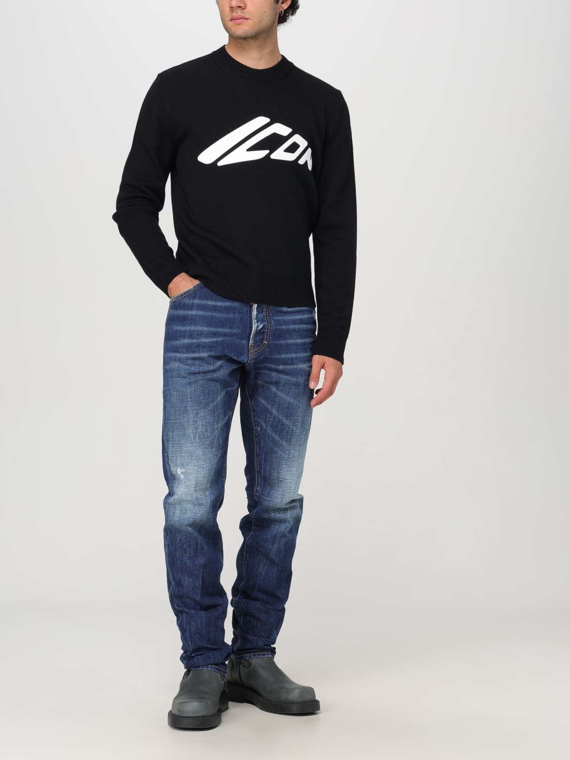 DSQUARED2 SWEATER: Sweater men Dsquared2, Black - Img 2