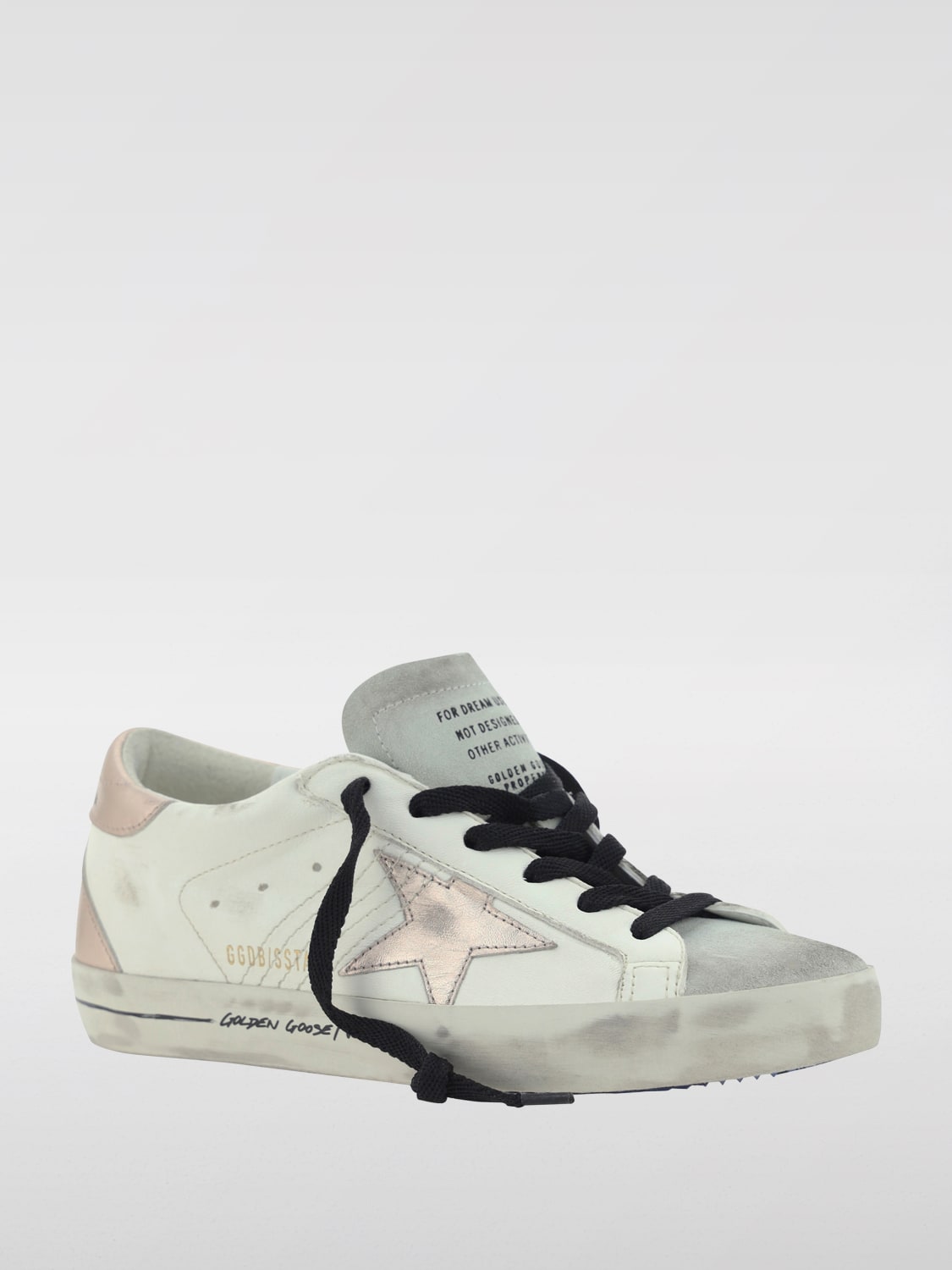 スニーカー GOLDEN  Woman Sneakers White GWF00117F00611911918 White and gold Ball Star lace-up sneakers GOLDEN GOOSE