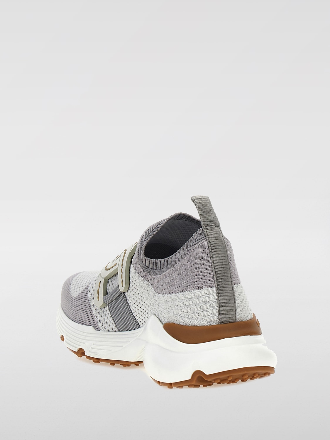 TOD'S SNEAKERS: Sneakers Tod's in maglia stretch, Bianco - Img 3