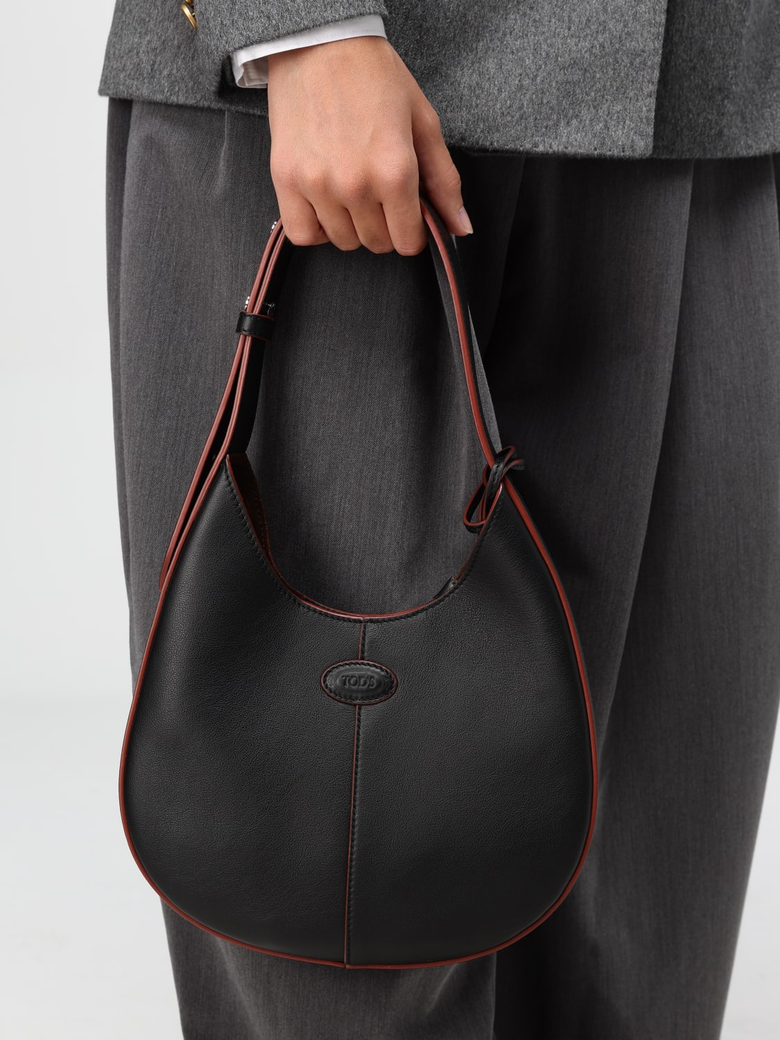 TOD'S BORSA A SPALLA: Borsa Di Bag Tod's in pelle , Nero - Img 2