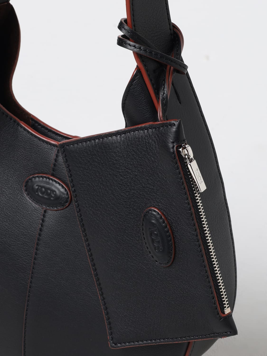 TOD'S BORSA A SPALLA: Borsa Di Bag Tod's in pelle , Nero - Img 4