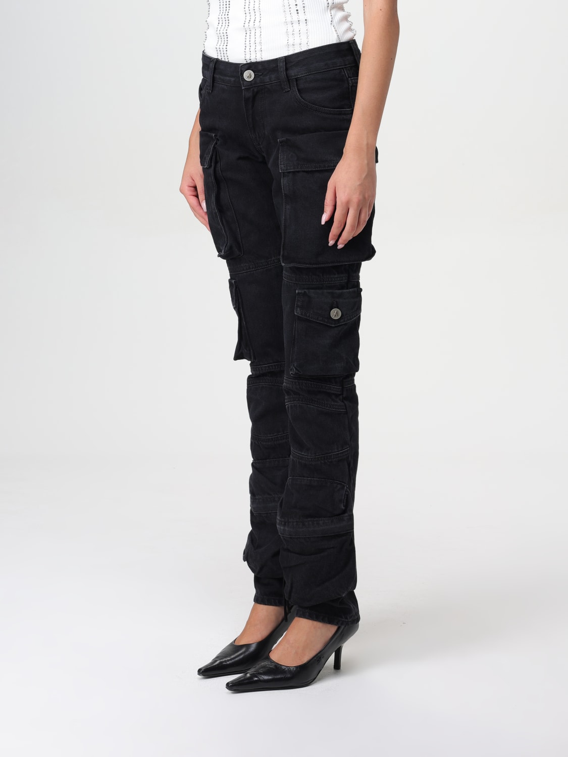 THE ATTICO JEANS: Jeans femme The Attico, Noir - Img 4