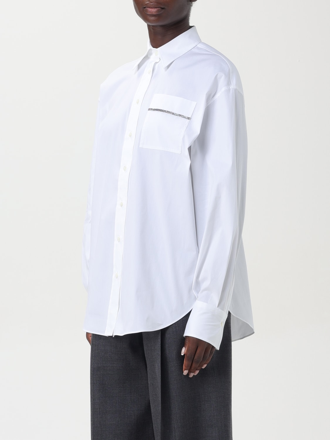 BRUNELLO CUCINELLI SHIRT: Shirt woman Brunello Cucinelli, White - Img 4