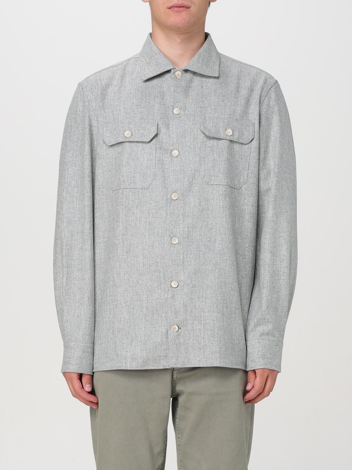 BRUNELLO CUCINELLI SHIRT: Shirt men Brunello Cucinelli, Pearl - Img 1