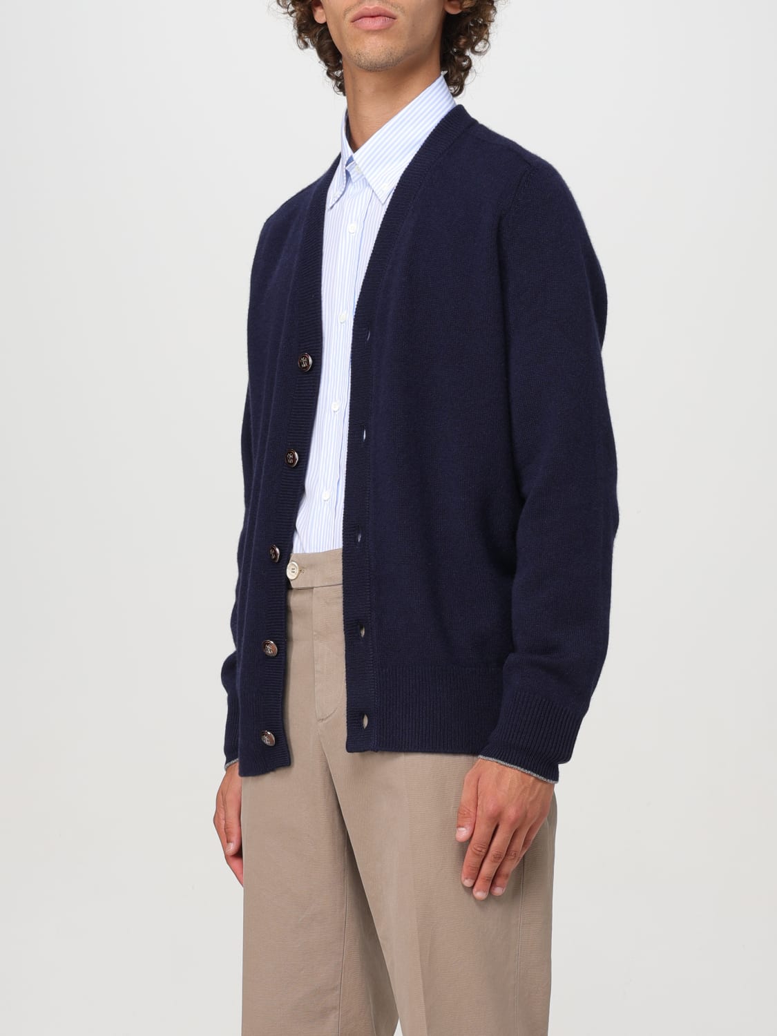 BRUNELLO CUCINELLI カーディガン: セーター メンズ Brunello Cucinelli, ネイビー - Img 4