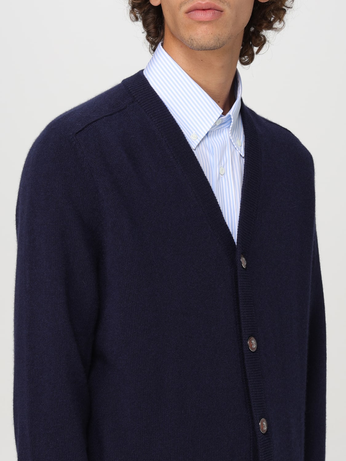 BRUNELLO CUCINELLI CARDIGAN: Sweater men Brunello Cucinelli, Navy - Img 5