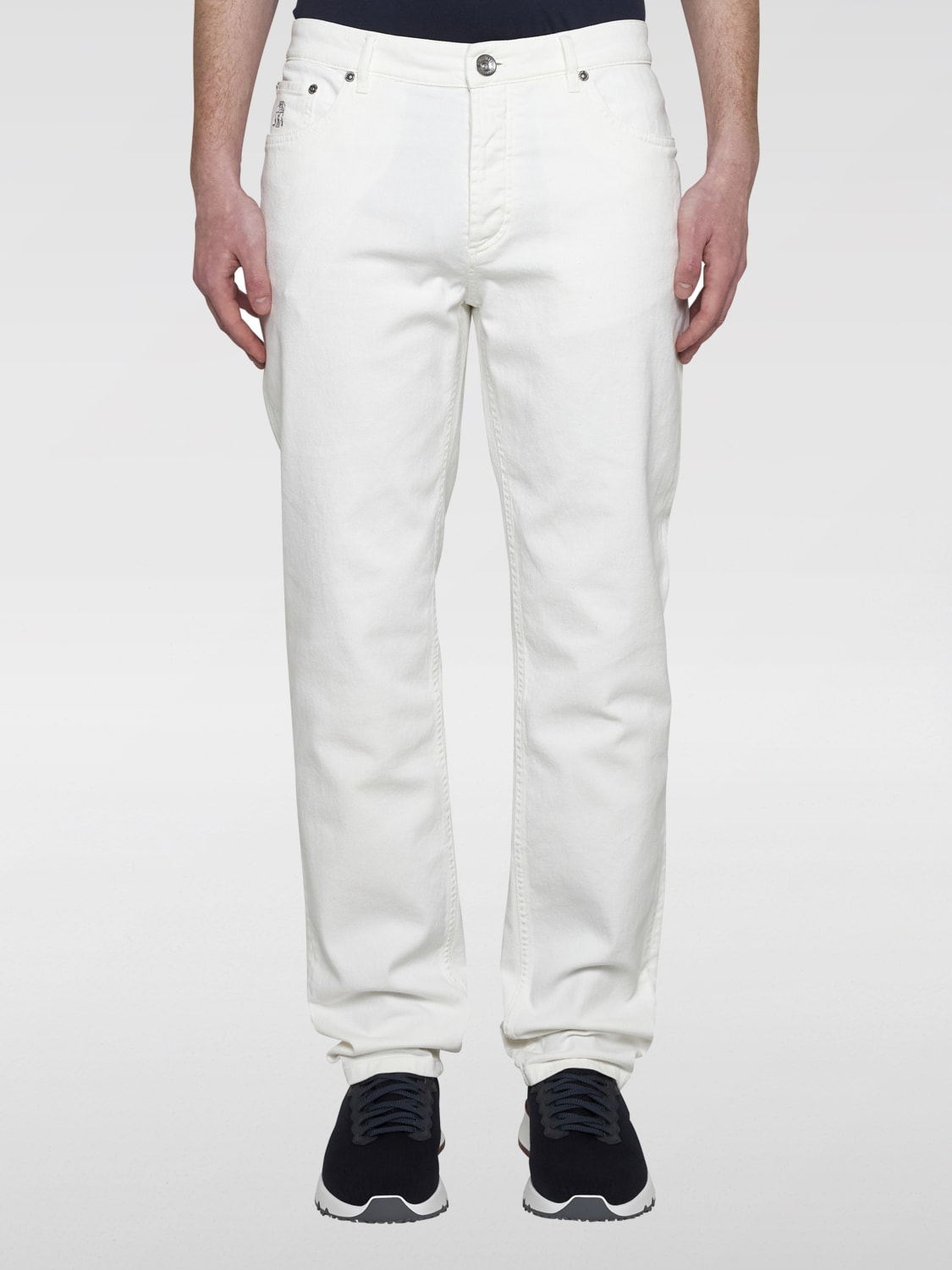 BRUNELLO CUCINELLI PANTS: Pants men Brunello Cucinelli, White - Img 1