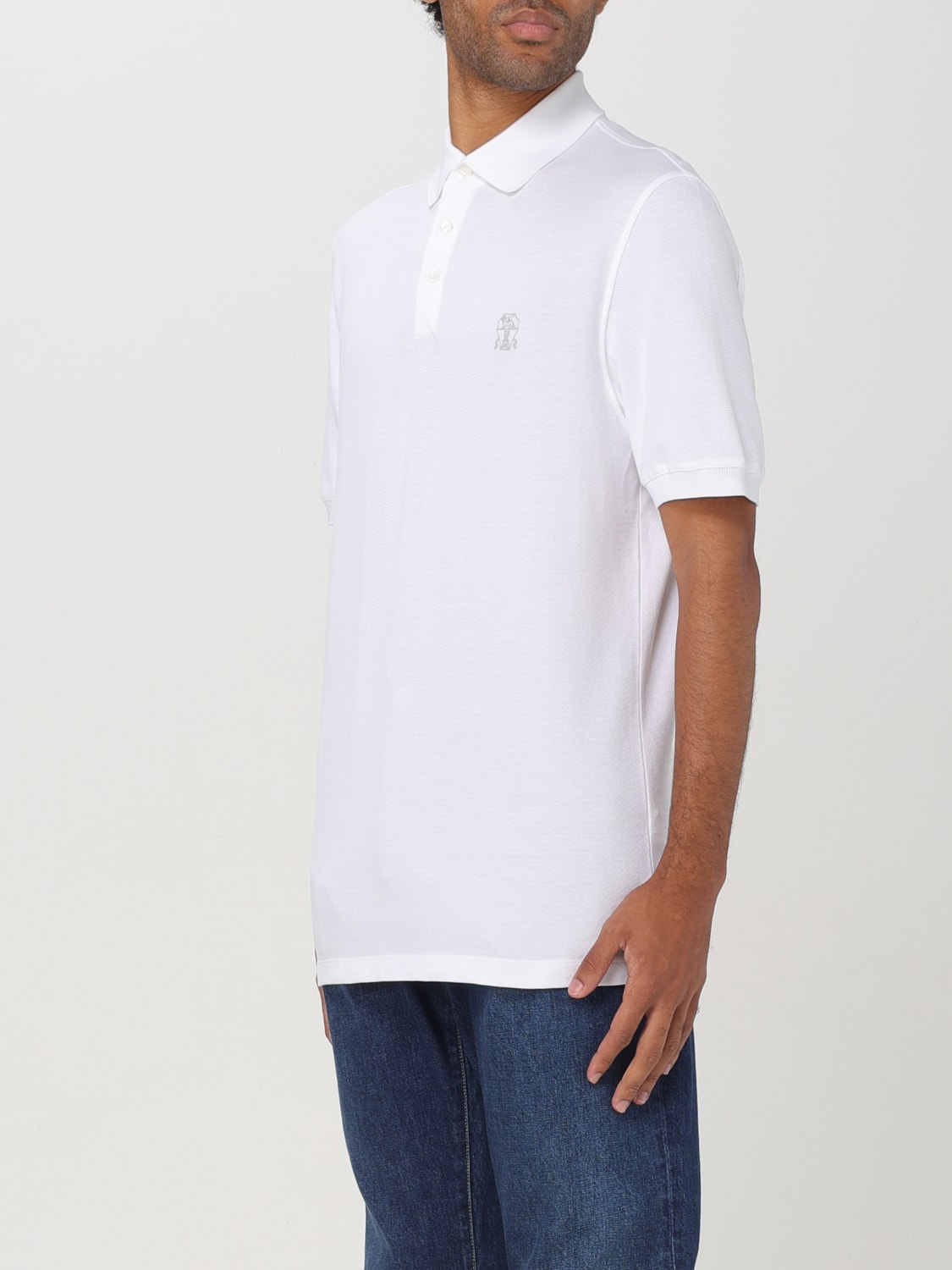 BRUNELLO CUCINELLI POLO SHIRT: Polo shirt men Brunello Cucinelli, White - Img 4