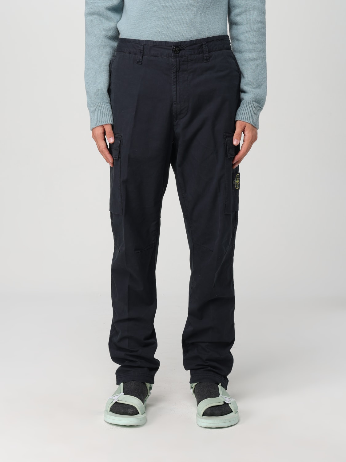 STONE ISLAND PANTALÓN: Pantalón hombre Stone Island, Azul Marino - Img 1