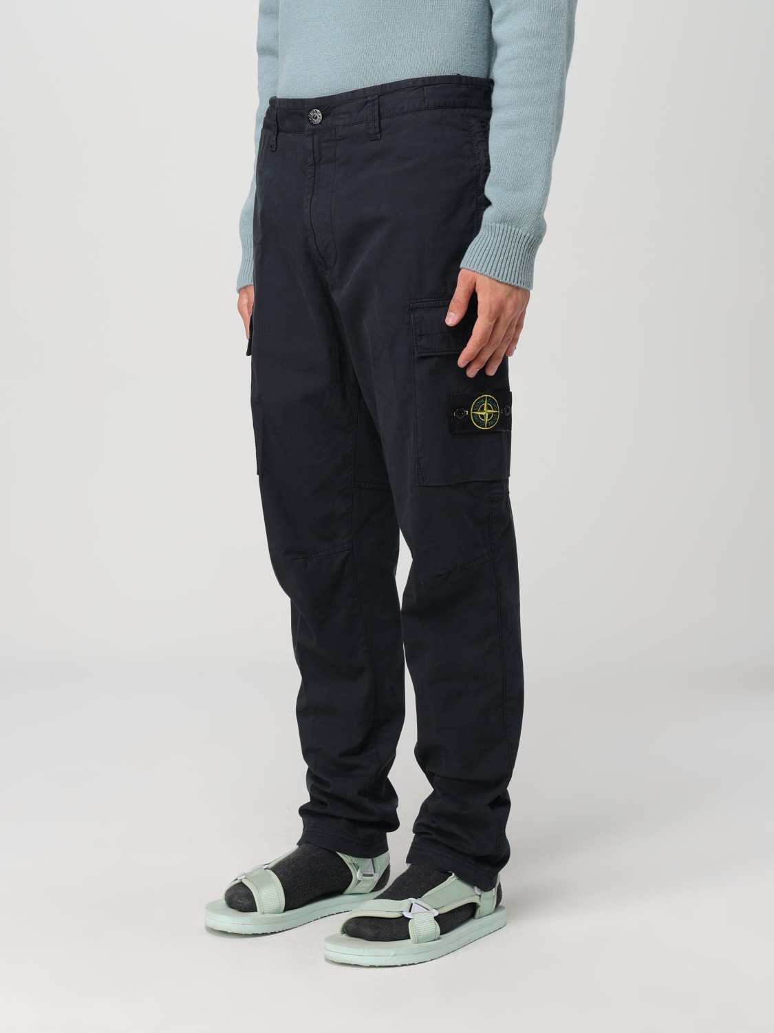 STONE ISLAND PANTALON: Pantalon homme Stone Island, Bleu Marine - Img 4