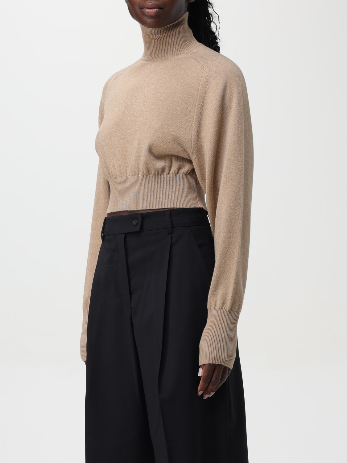 SPORTMAX MAGLIA: Maglione Sportmax in lana vergine , Cammello - Img 3