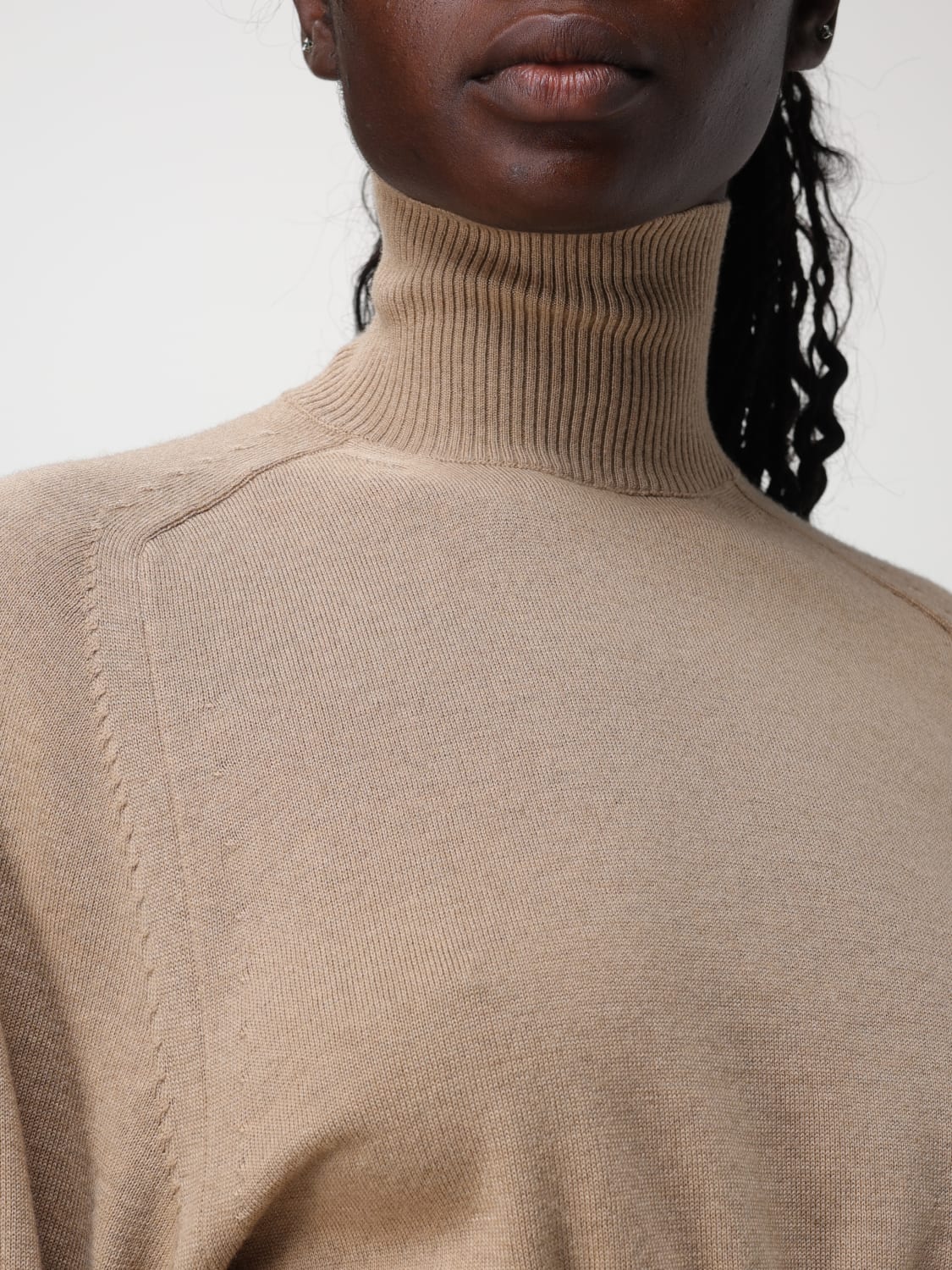 SPORTMAX MAGLIA: Maglione Sportmax in lana vergine , Cammello - Img 4