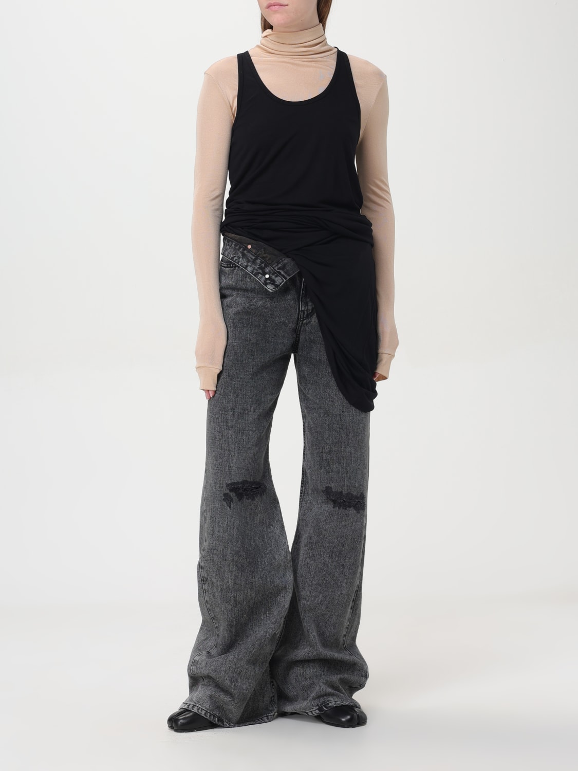 MM6 MAISON MARGIELA JEANS: Jeans woman Mm6 Maison Margiela, Black - Img 2