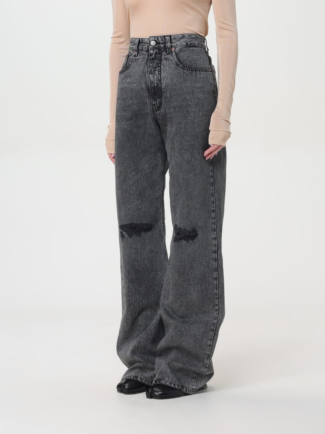 MM6 MAISON MARGIELA JEANS: Jeans woman Mm6 Maison Margiela, Black - Img 4