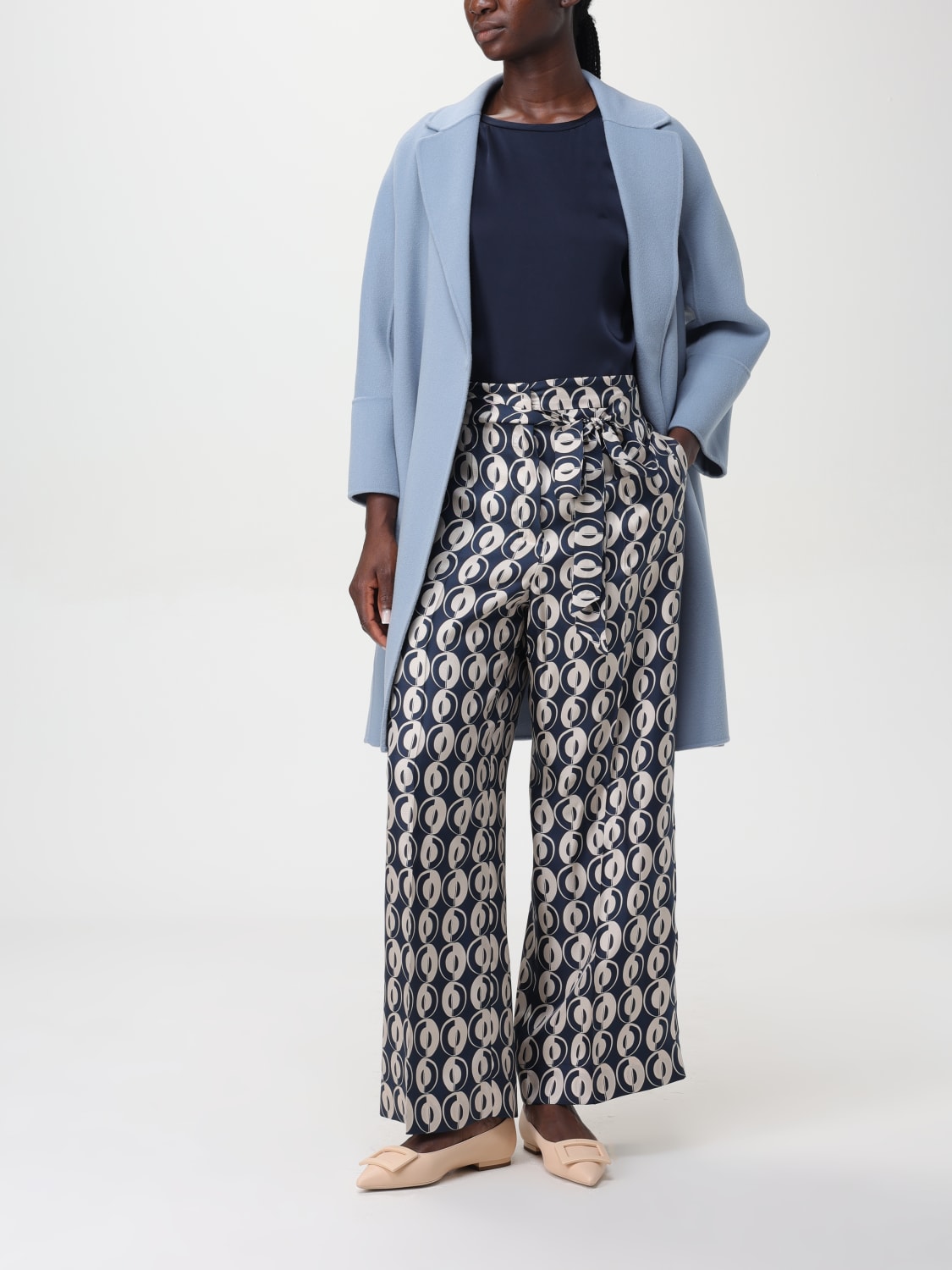 MAX MARA PANTS: Pants woman Max Mara, Blue - Img 2