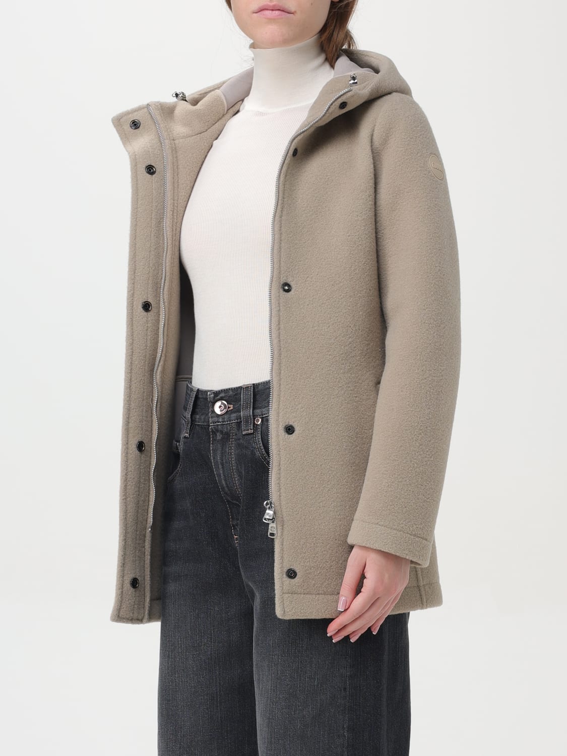 COLMAR CAPPOTTO: Cappotto con cappuccio Colmar in misto lana, Beige - Img 3