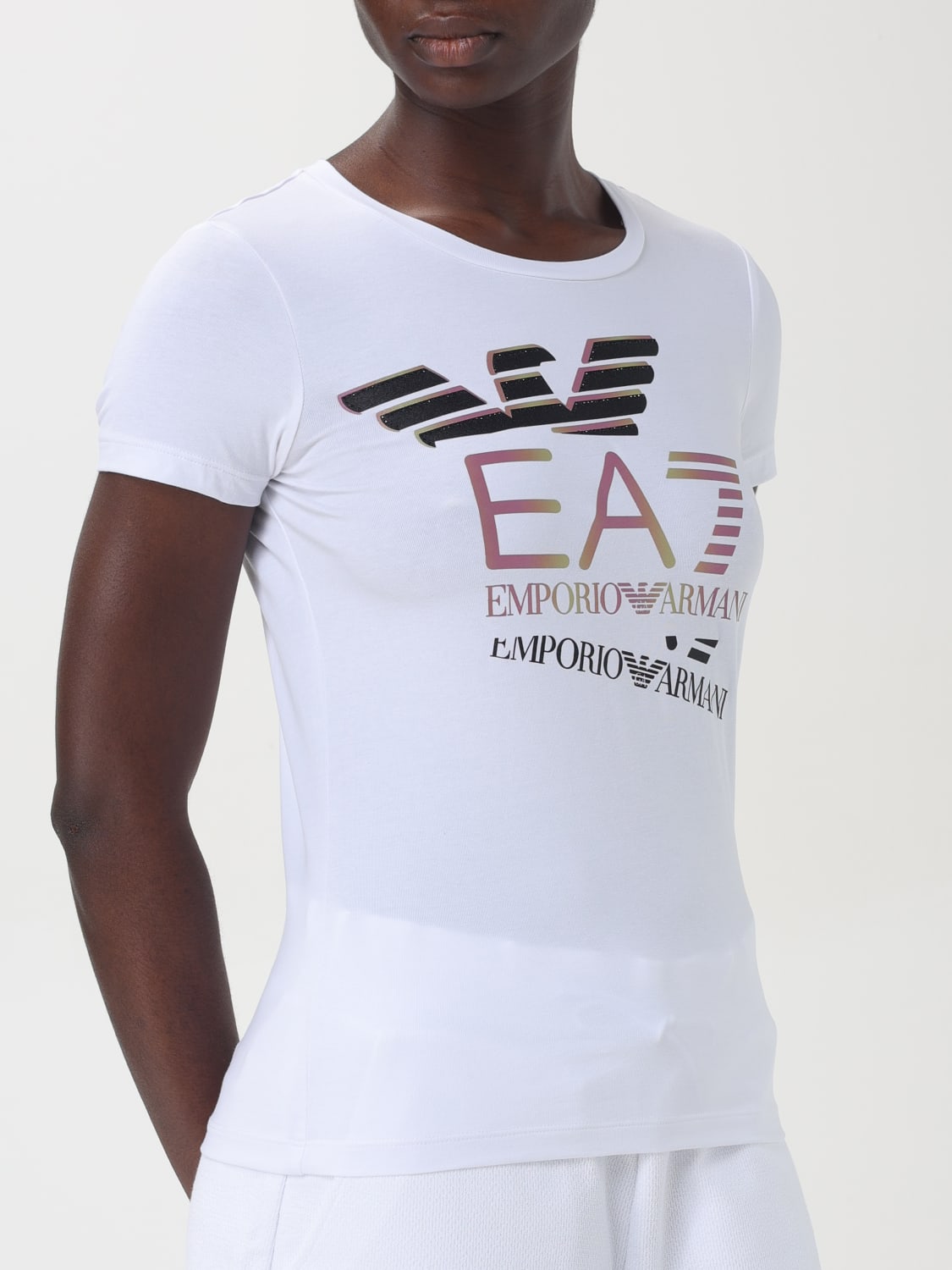 EA7 T-SHIRT: T-shirt donna Ea7, Bianco - Img 3