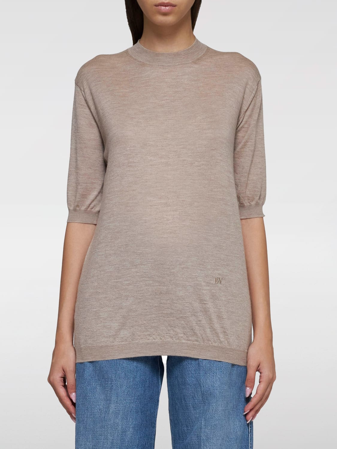 BOTTEGA VENETA SWEATER: Top woman Bottega Veneta, Beige - Img 1