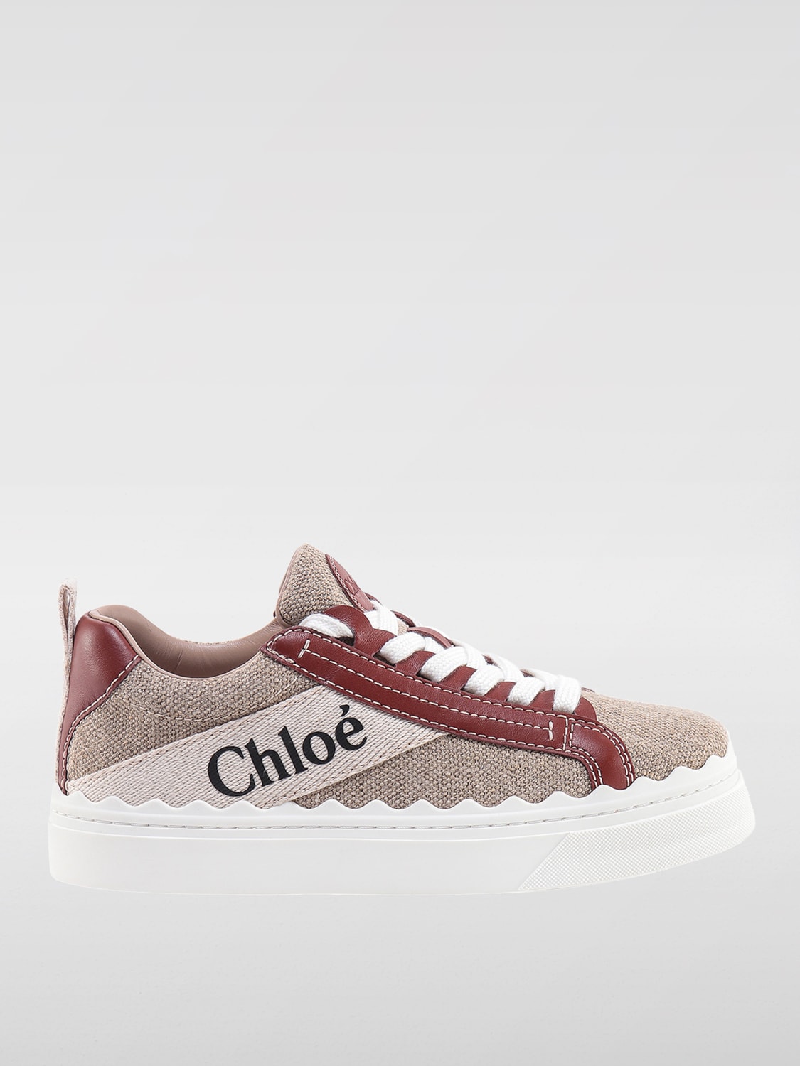 CHLOE Chaussures femme Beige Baskets Chloe CHC22U108Z4 en ligne sur GIGLIO.COM