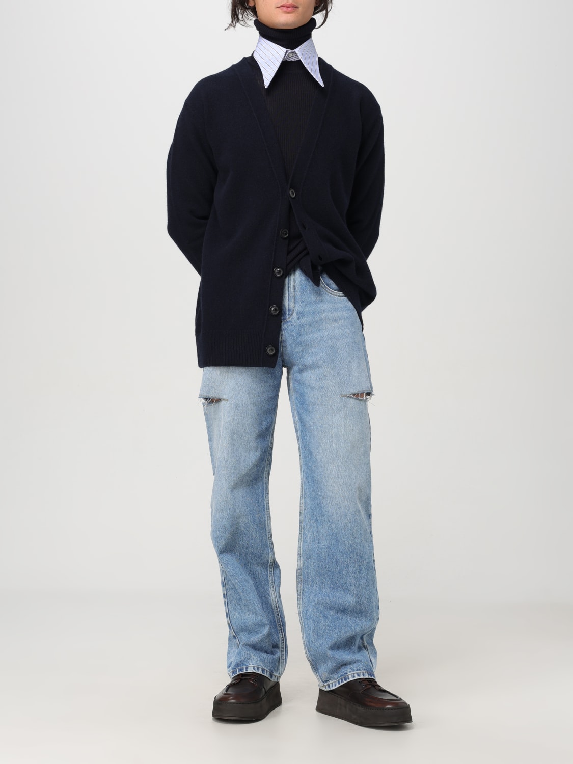 MAISON MARGIELA CARDIGAN: Sweater men Maison Margiela, Blue - Img 2