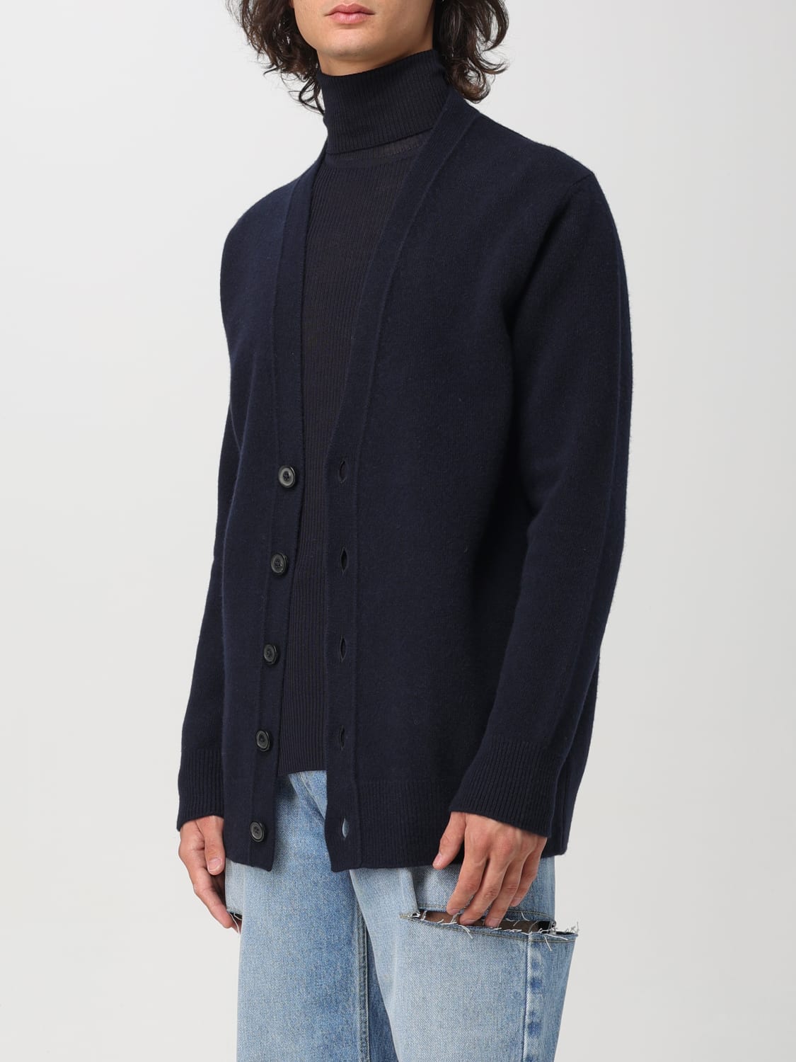 MAISON MARGIELA CARDIGAN: Sweater men Maison Margiela, Blue - Img 4