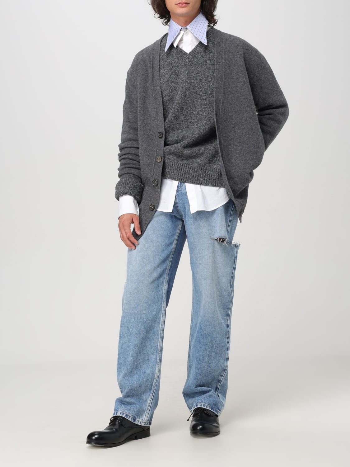 MAISON MARGIELA CARDIGAN: Sweater men Maison Margiela, Grey - Img 2