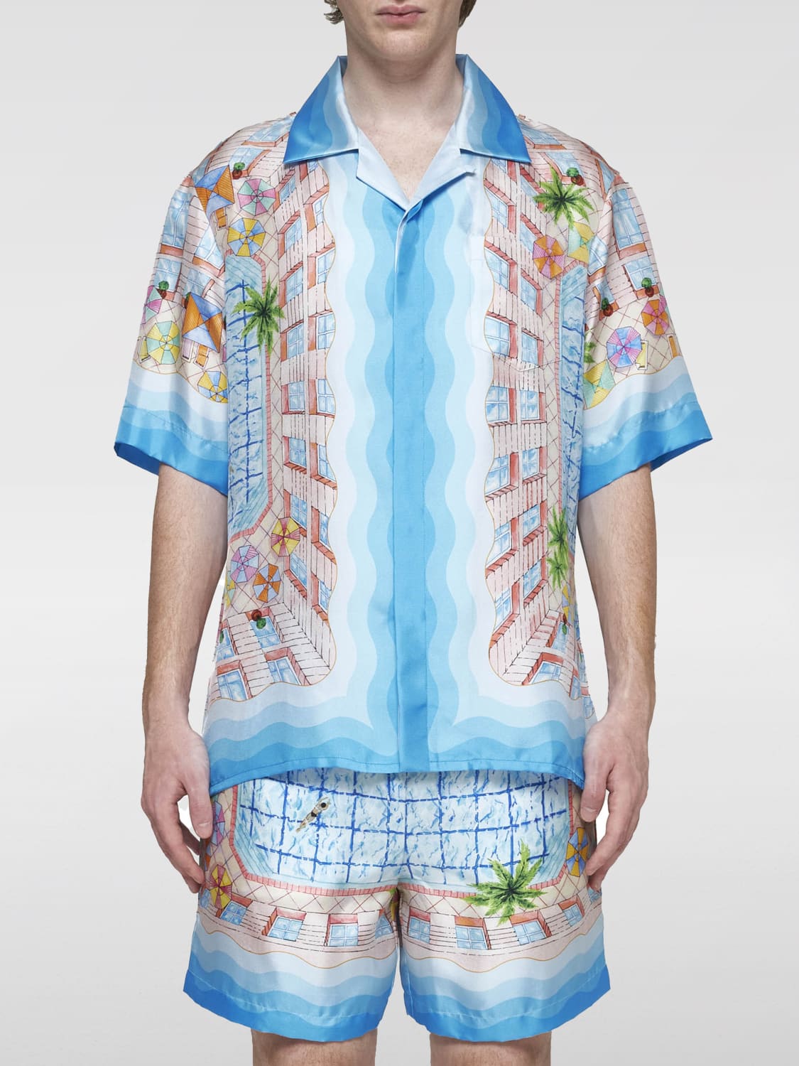 CASABLANCA SHIRT: Shirt men Casablanca, Gnawed Blue - Img 1