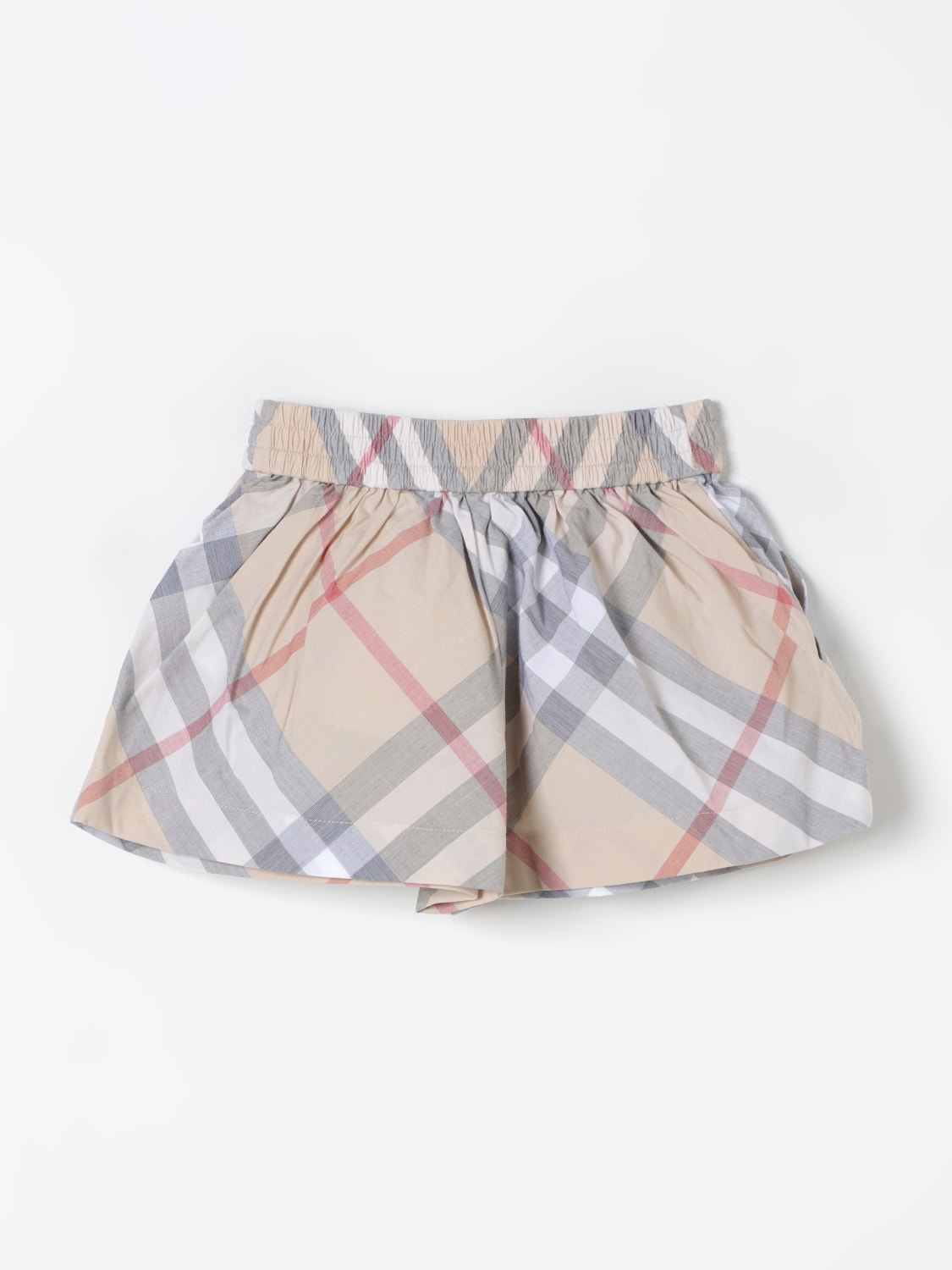 BURBERRY SHORTS: Skirt kids Burberry, Beige - Img 2