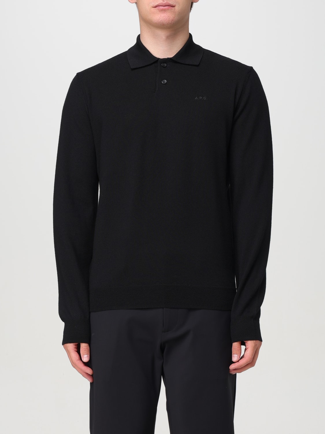 A.P.C. POLO SHIRT: Polo shirt men A.P.C., Black - Img 1