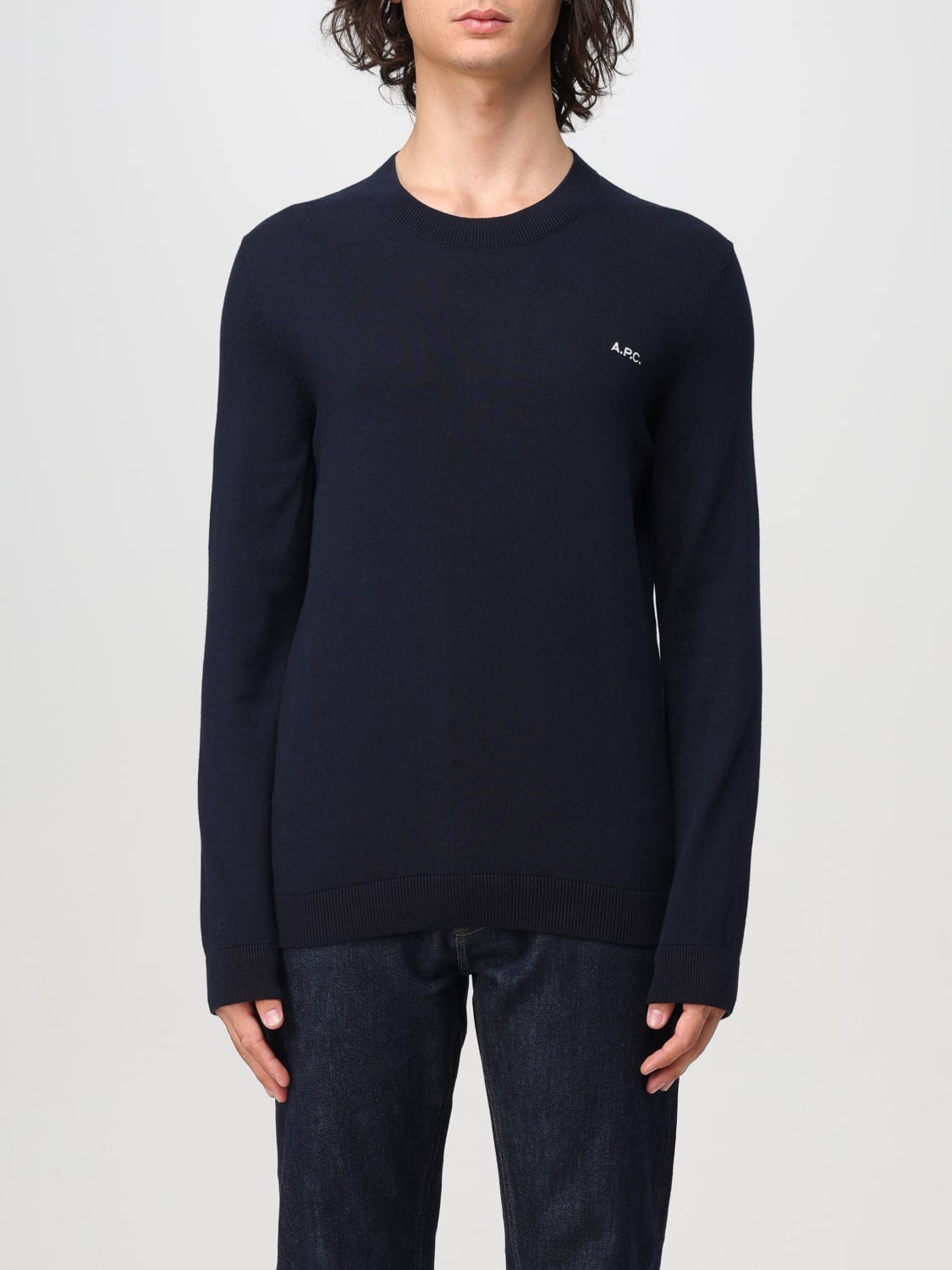 A.P.C. SWEATER: Sweater men A.P.C., Blue - Img 1