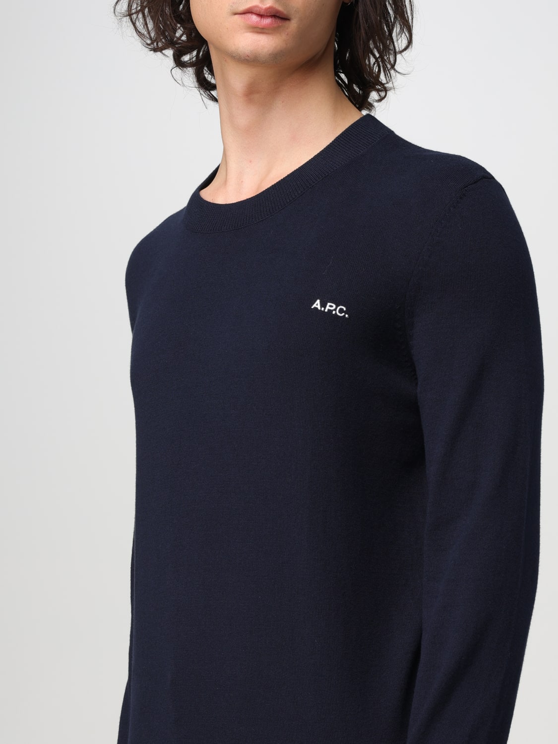 A.P.C. SWEATER: Sweater men A.P.C., Blue - Img 3