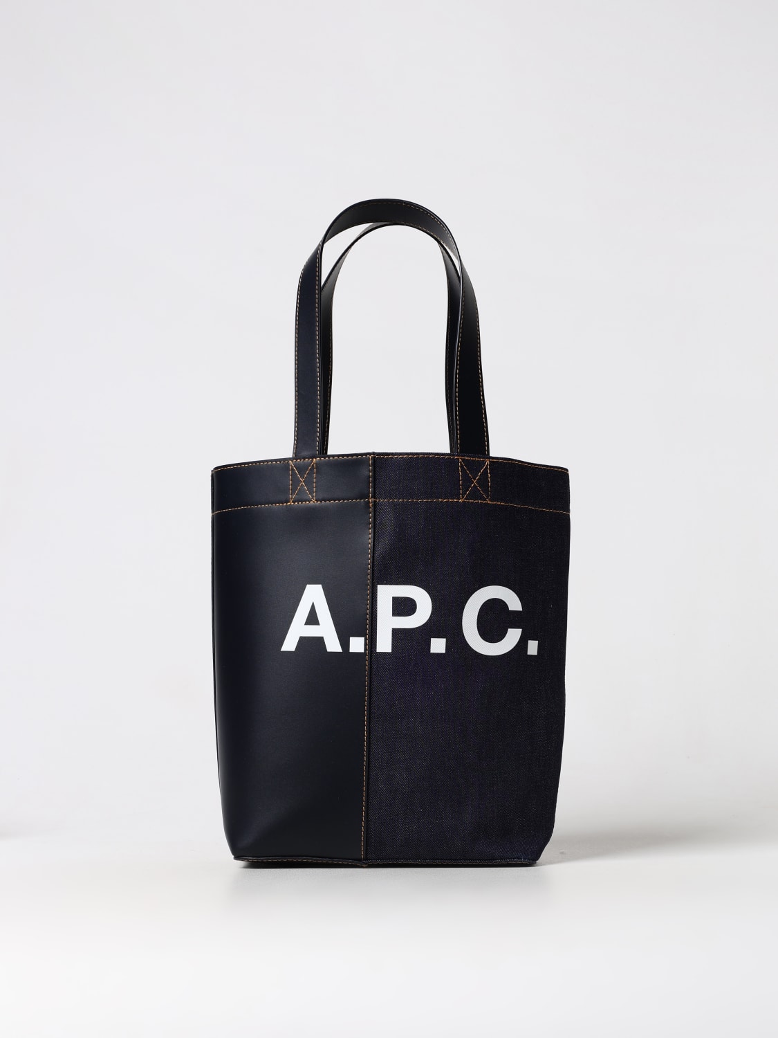 Giglio Borsa Axel A.P.C. in denim e pelle