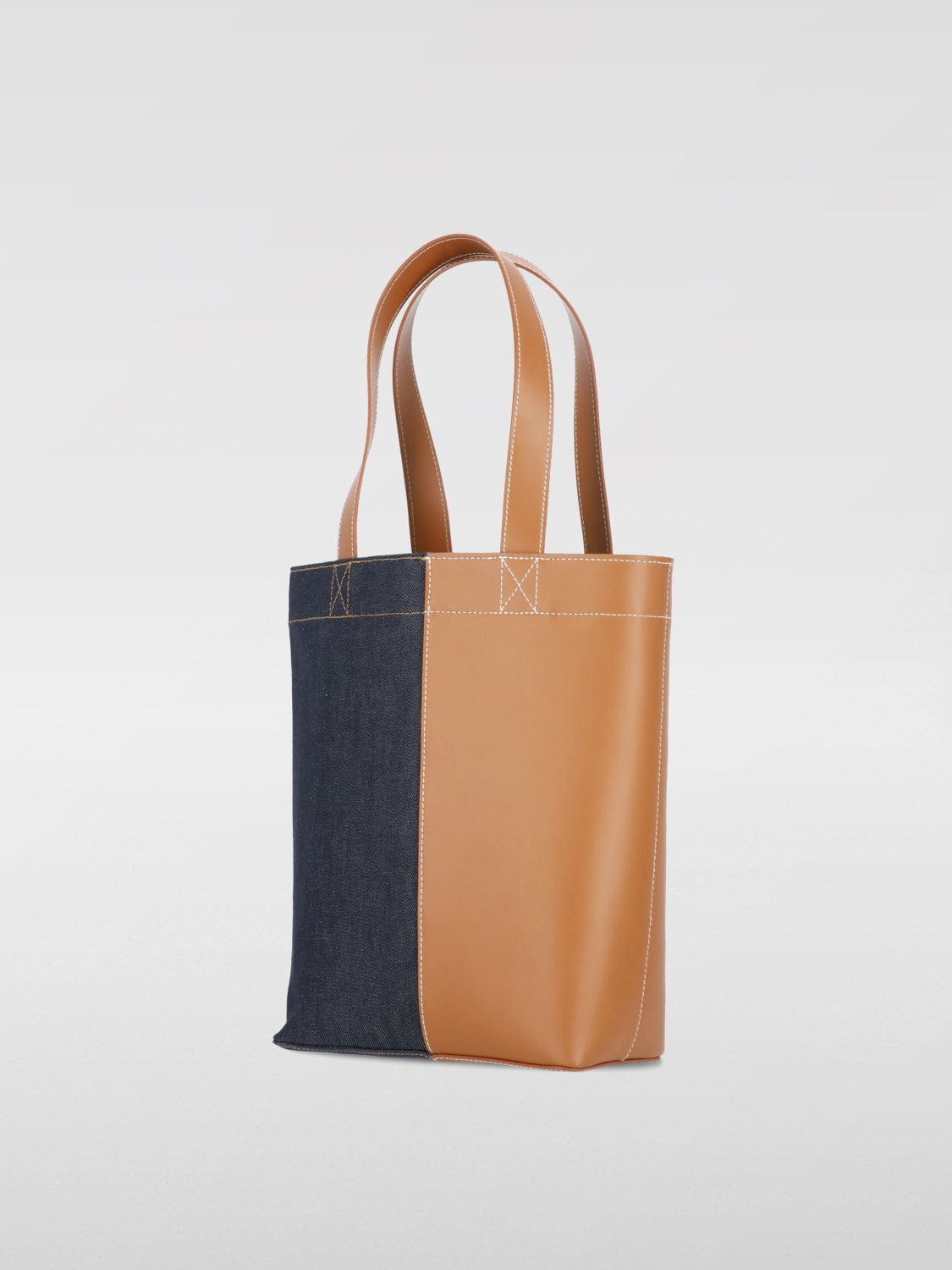 A.P.C. BORSA: Borsa Axel A.P.C. in denim e pelle , Cuoio - Img 2