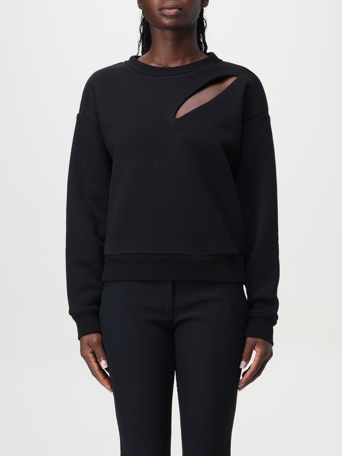 MCQUEEN SWEATSHIRT: Pullover damen McQueen, Schwarz - Img 1