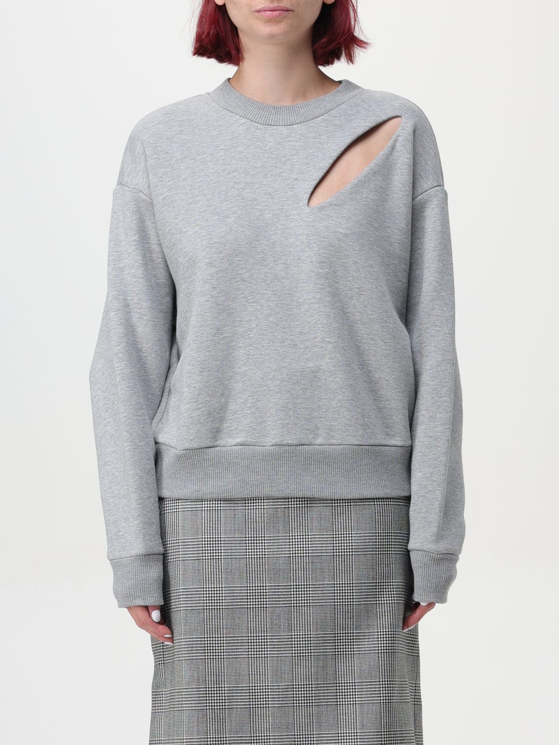 MCQUEEN FELPA: Felpa McQueen in cotone cut-out, Grigio - Img 1